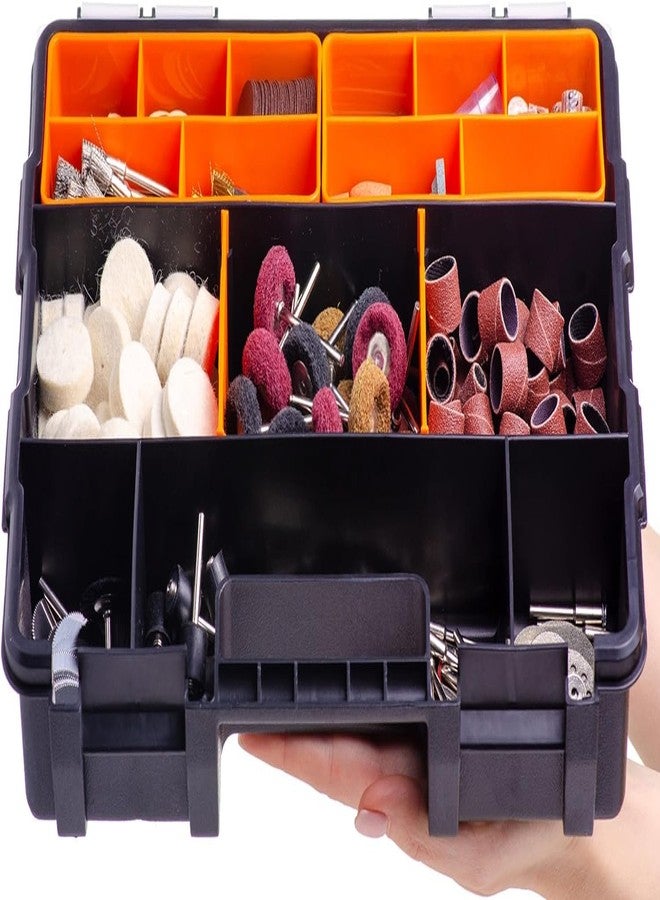 GION Plastic Storage Bin for Screws and Small Items Storage Case Tools Box 21 Compartments Hardware Organizers with Removable Plastic Dividers for Screws Nuts Nails Bolts (1Pcs) - Image 2